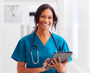 nurse holding patient record