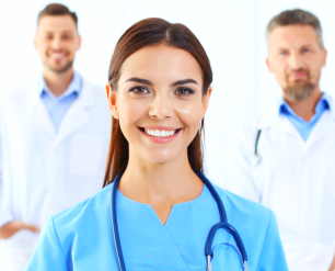 nurse smiling