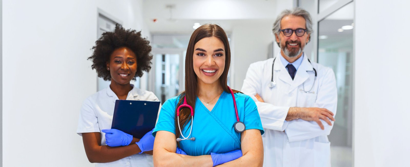 black skin nurse holding patient book