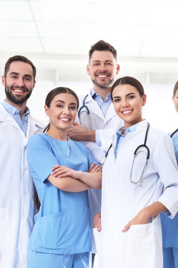 group of doctors and nurse